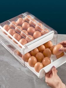 Porta Huevos de Acrílico 2 Niveles – Capacidad 32 Unidades