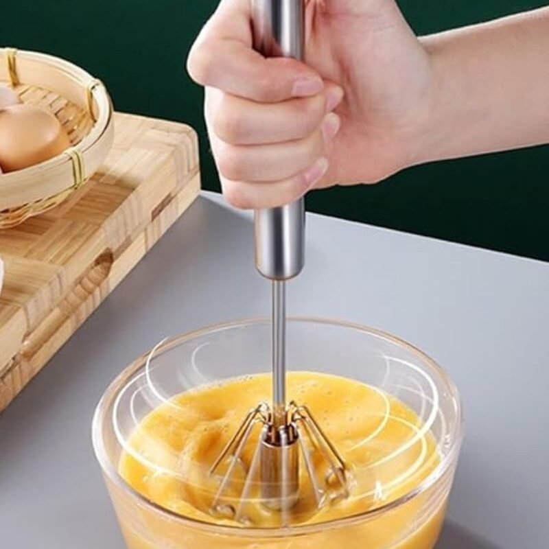 Batidor Giratorio Semiautomático de Acero Inoxidable