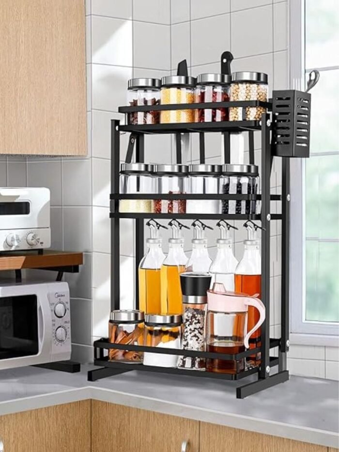 Organizador de Cocina Multiuso 3 Niveles – Especiero y Estante para Condimentos