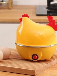 Cocedor de Huevos Eléctrico con Diseño de Gallina – Capacidad 7 Huevos