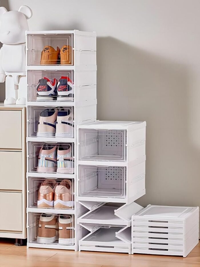 Zapatera Plegable Acrílica de 6 Pisos