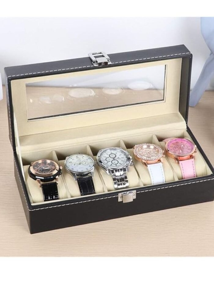 Caja Organizadora de Relojes 6 Compartimentos
